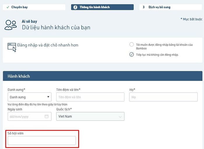 Hướng dẫn tích điểm Bamboo Club - Bamboo Airways