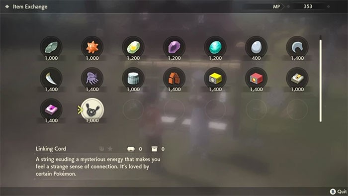 Một số vật phẩm dùng để tiến hóa Pokémon trong Pokémon Legends: Arceus