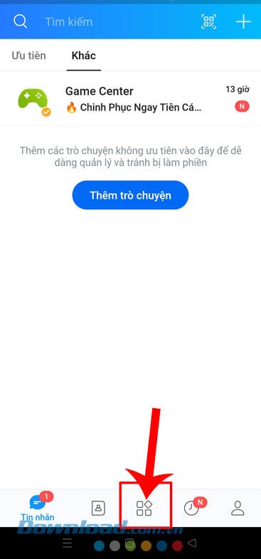 Ấn vào mục Khám phá.