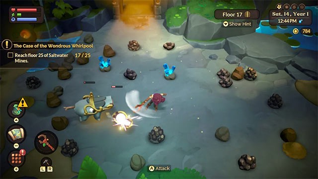 Mỗi hầm ngục chỉ chứa 1 số loại quặng và đá quý nhất định