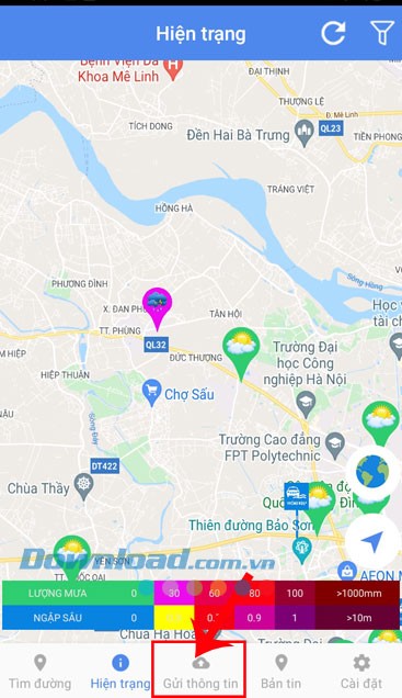 Ấn vào nút Gửi thông tin