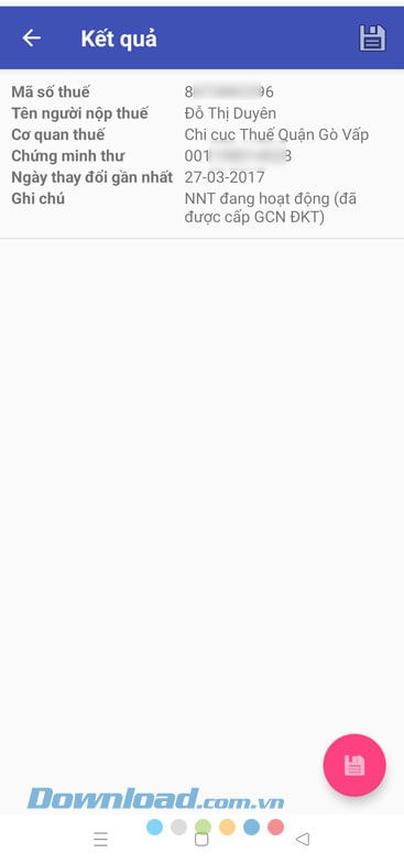 Kết quả tra cứu