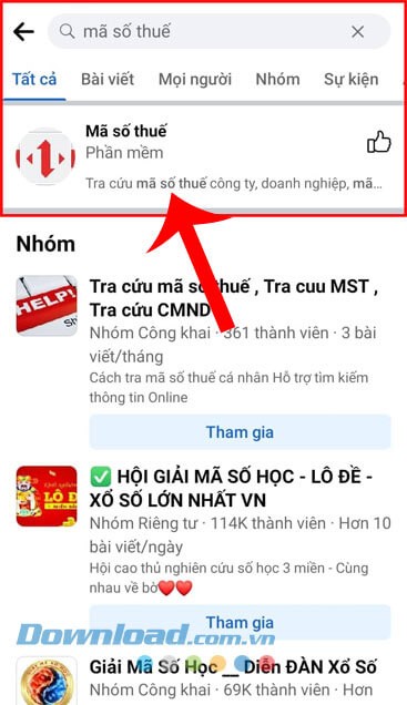 Tìm kiếm Mã số cá nhân
