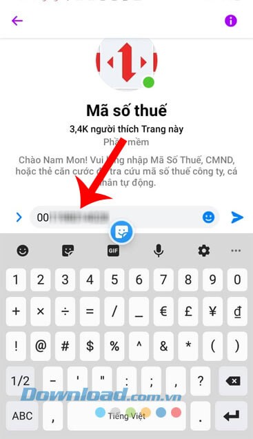 Nhập số CCCD/CMND