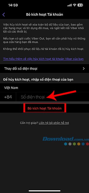 cach xoa tai khoan Viber 4*459390