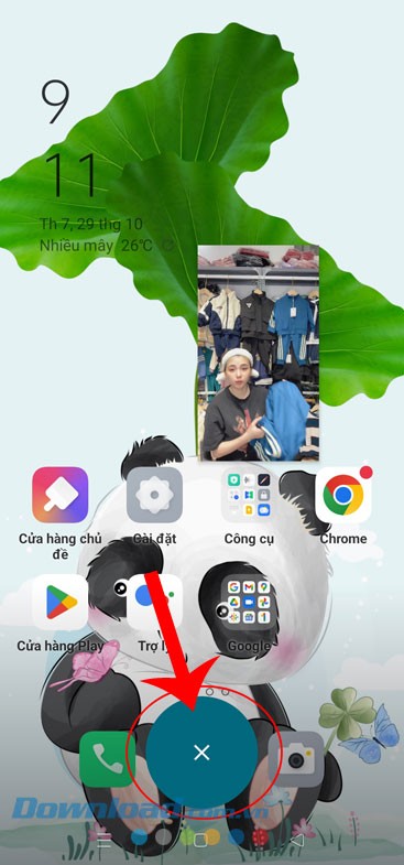 Nhấn vào biểu tượng dấu “X” để thoát khỏi video LIVE TikTok