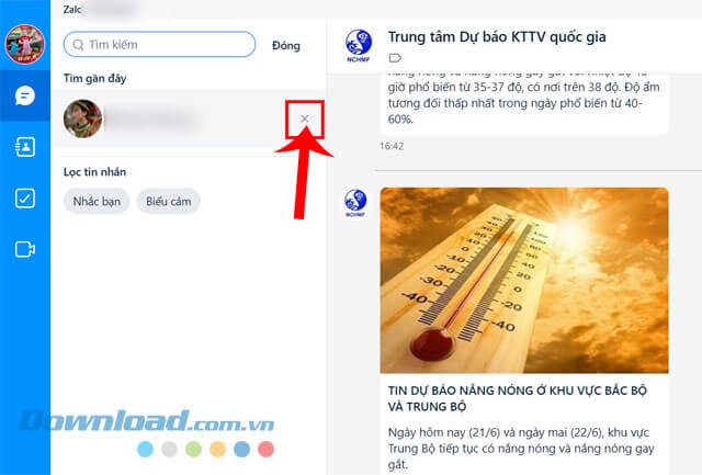 Nhấn vào biểu tượng dấu
