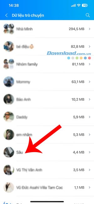 xoa bo nho dem Zalo iOS 6*439611