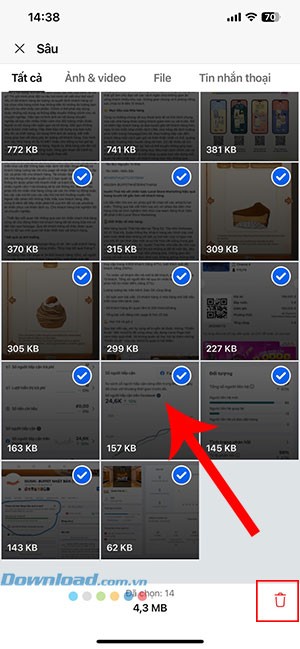 xoa bo nho dem Zalo iOS 7*439612