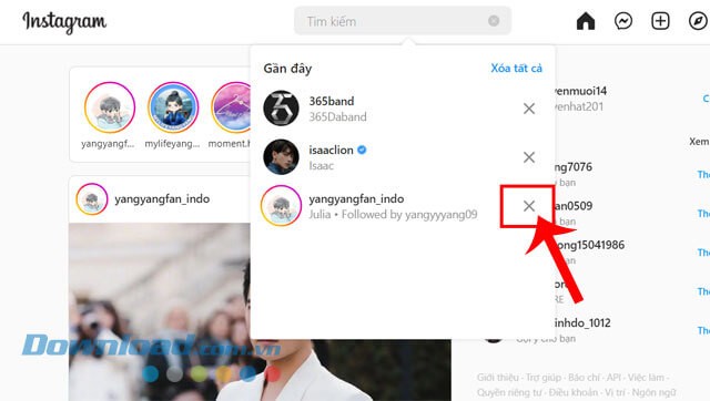 Nhấp chuột vào biểu tượng