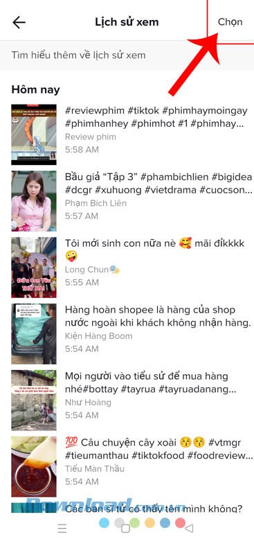 Ấn vào nút Chọn