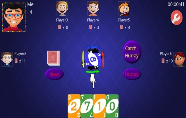 Chơi game Hurray Uno offline với máy hoặc đấu trực tuyến với người chơi khác