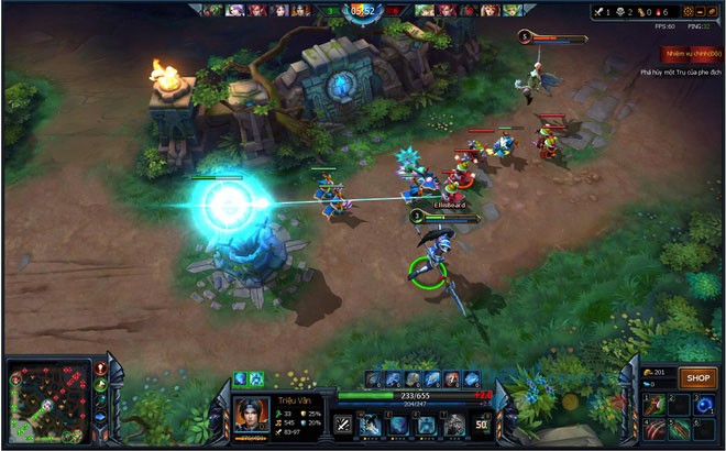 Giao diện game Huyền Thoại Moba