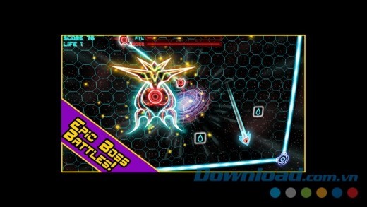 Đối đầu với tên boss mạnh mẽ trong Hyperlight EX cho iOS