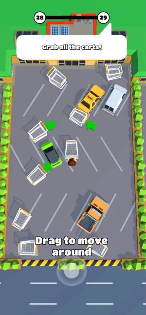 Thu dọn xe đẩy ở siêu thị