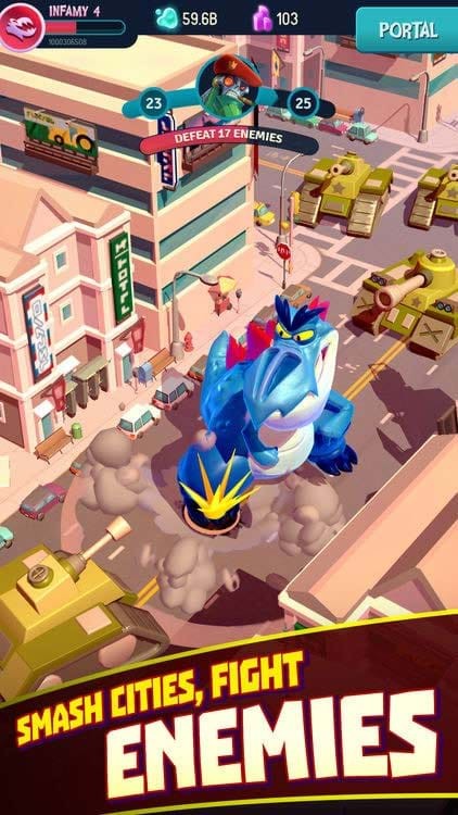 Phá hủy thành phố, chống trả kẻ thù trong I Am Monster