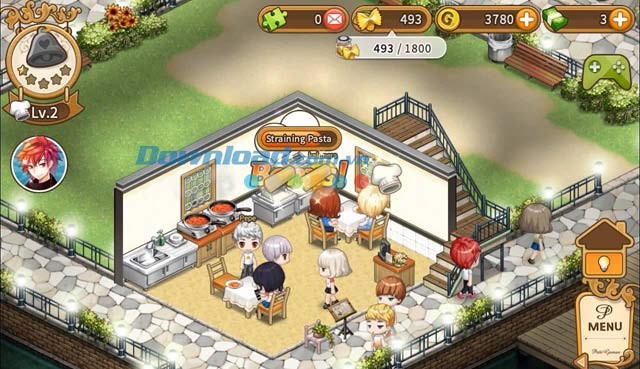 Giao diện game I Love Pasta