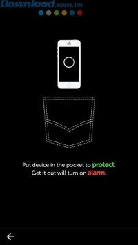 Phát chuông khi điện thoại bị lấy ra khỏi túi