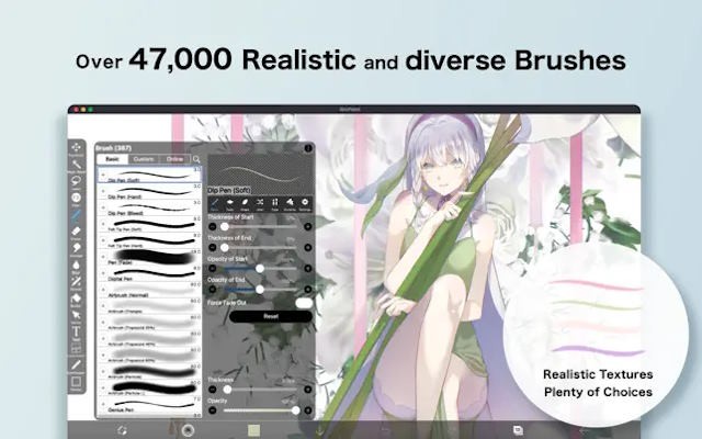 Cung cấp hơn 47.000 cọ vẽ đa dạng