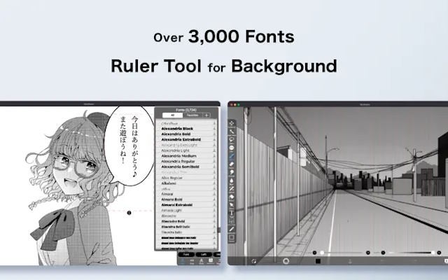 Hàng nghìn phông chữ, công cụ kẻ cho nền