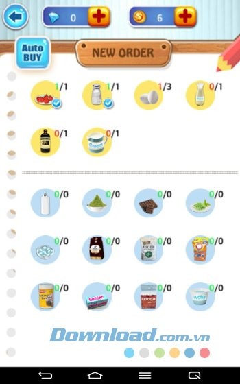 Giao diện màn chơi game Ice Cream Maker