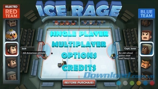 Ice Rage cho iOS có hai chế độ chơi Single và Multiplayer
