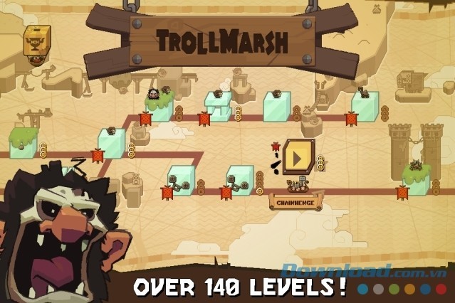 Hơn 140 level thách thức người chơi