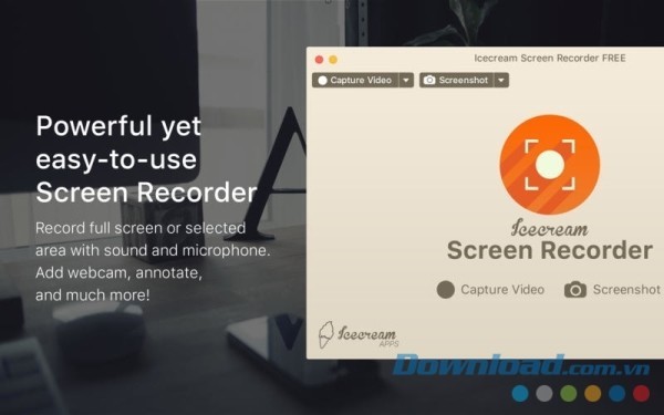 Công cụ quay màn hình mạnh mẽ Icecream Screen Recorder cho Mac