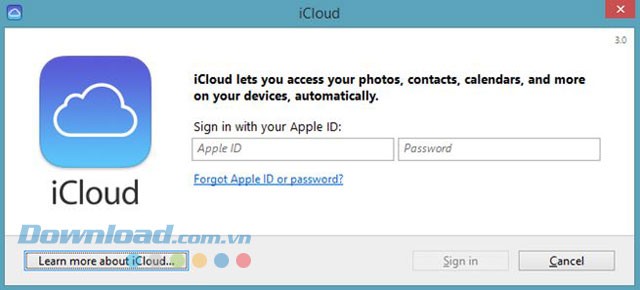 Đăng nhập tài khoản Apple