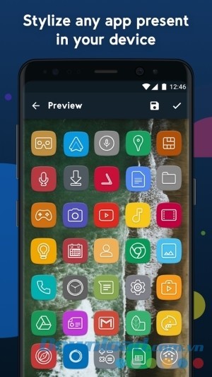 Icon Pack Studio cho Android phong cách hóa biểu tượng