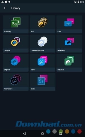 Thư viện biểu tượng của Icon Pack Studio cho Android