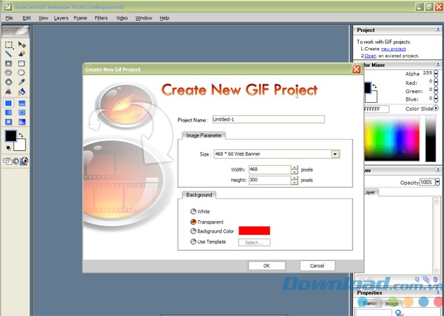 Tạo ảnh GIF động với IconCool GIF Animator