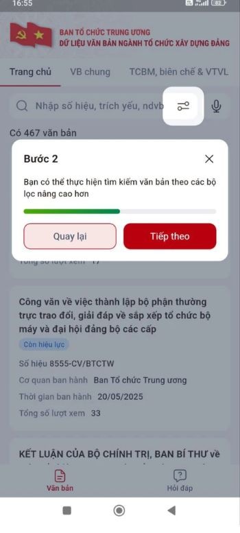 Bộ lọc hệ thống văn bản