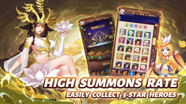 Game Idle Arena: Chaos Impact X có tỷ lệ triệu hồi cao, dễ dàng có được các anh hùng 5 sao
