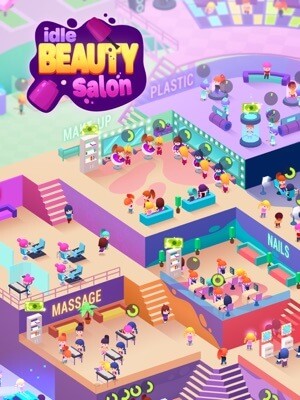 Quản lý salon làm đẹp của bạn trong game Idle Beauty Salon Clicker