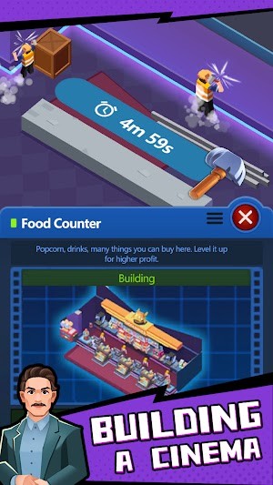 Xây dựng và quản lý một rạp phim của riêng bạn trong game Idle Cinema Empire