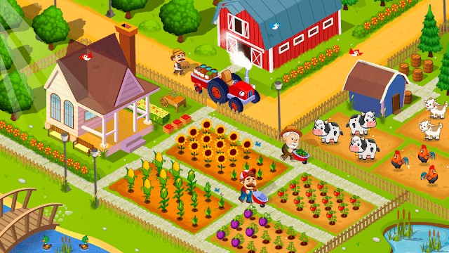 Phát triển trang trại của của và thu thật nhiều lợi nhuận trong game Idle Farming Adventure