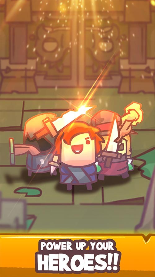 Nâng cấp anh hùng trong Idle Hero Defense