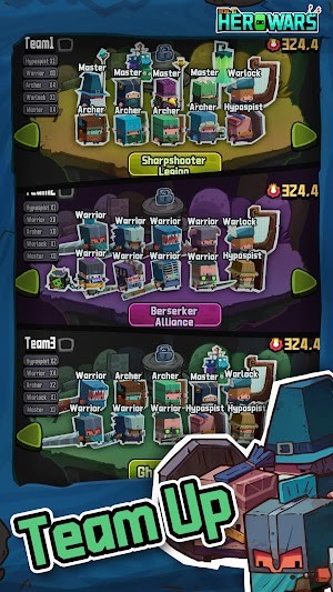 Lập tổ đội với các anh hùng