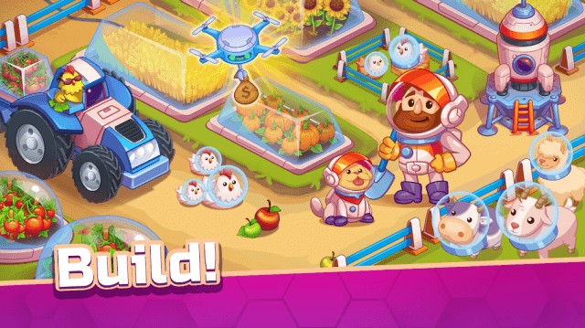 Xây dựng nông trại của bạn ngoài không gian trong game Idle Mars Colony