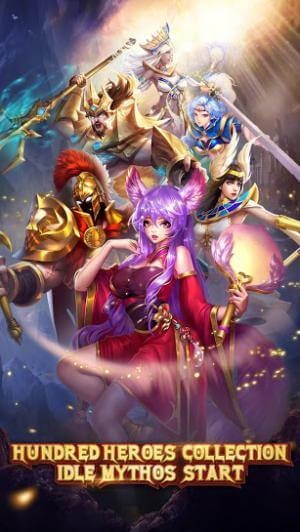 Chiêu mộ hàng trăm anh hùng thần thoại và chiến đấu trong Idle Mythos