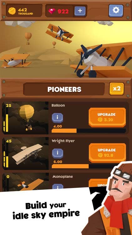 Xây dựng đế chế hàng không của bạn trong Idle Skies