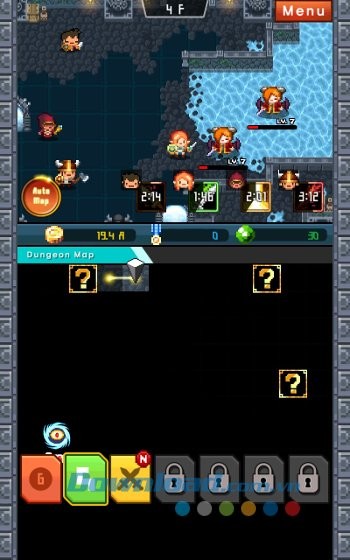 Khu khai thác mỏ trong game Idle Warriors