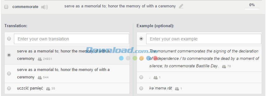 Tùy chọn từ mới trong IELTS Exam Vocabulary