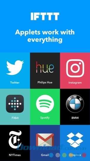 IFTTT cho Android hợp tác với hầu hết ứng dụng hot