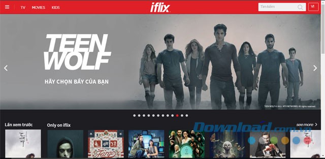 Lựa chọn bộ phim hoặc chương trình truyền hình ưa thích trên trang web Iflix VN