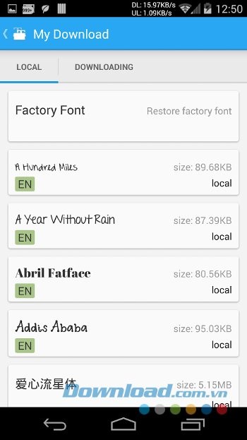 iFont cho phép tải về miễn phí