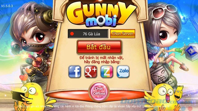 Đăng nhập game Gunny