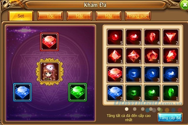 Tính năng khảm đá