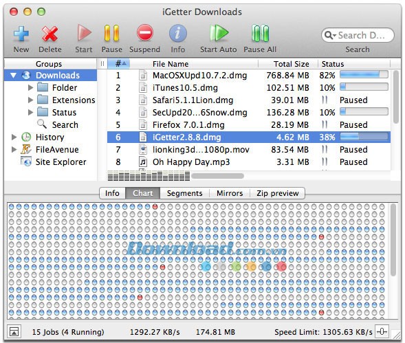 Giao diện iGetter cho Mac